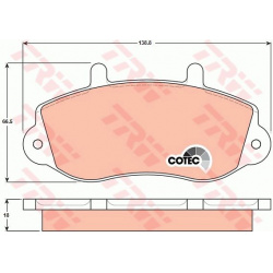 stabdžių trinkelių rinkinys, diskinis stabdys COTEC
                                TRW                                   