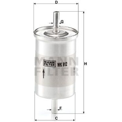 kuro filtras
                                MANN-FILTER                                WK612, MANN-FILTER, WK612, auto detal