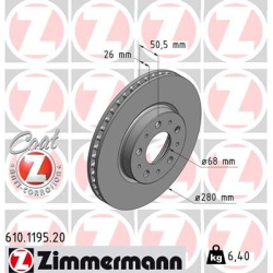 stabdžių diskas (1vnt) COAT Z
                                ZIMMERMANN                                                610
