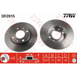 stabdžių diskas (1vnt)
                                TRW                                                DF2815, TRW, DF28
