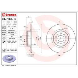 stabdžių diskas (1vnt) PRIME LINE - UV Coated
                                BREMBO                                       