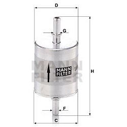 kuro filtras
                                MANN-FILTER                                WK52/1, MANN-FILTER, WK521, auto deta
