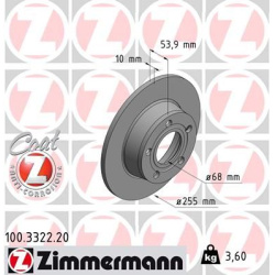 stabdžių diskas (1vnt) COAT Z
                                ZIMMERMANN                                100.3322.20, Nenuro