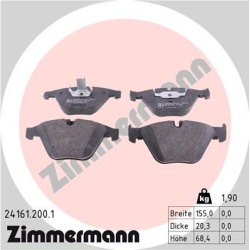 stabdžių trinkelių rinkinys, diskinis stabdys
                                ZIMMERMANN                                24
