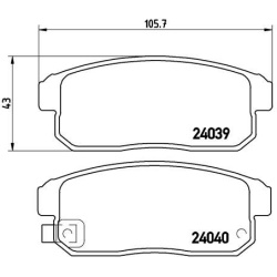 stabdžių trinkelių rinkinys, diskinis stabdys PRIME LINE
BREMBO