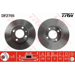 stabdžių diskas (1vnt)
                                TRW                                                DF2755, TRW, DF27
