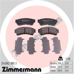 stabdžių trinkelių rinkinys, diskinis stabdys
                                ZIMMERMANN                                  