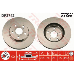 stabdžių diskas (1vnt)
                                TRW                                                DF2742, TRW, DF27