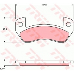 stabdžių trinkelių rinkinys, diskinis stabdys
                                TRW                                         