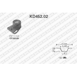 paskirstymo diržo komplektas
                                SNR                                                KD452.02, SN