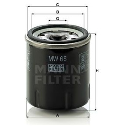 alyvos filtras
                                MANN-FILTER                                                MW68, MANN-FILTER, 