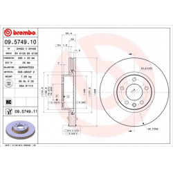 stabdžių diskas (1vnt) PRIME LINE - UV Coated
                                BREMBO                                       