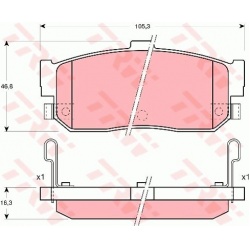 stabdžių trinkelių rinkinys, diskinis stabdys
TRW