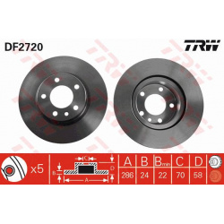 stabdžių diskas (1vnt)
                                TRW                                                DF2720, TRW, DF27