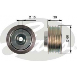 kreipiantysis skriemulys, V formos rumbuotas diržas DriveAlign™
                                GATES                     