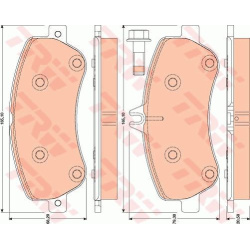 stabdžių trinkelių rinkinys, diskinis stabdys
                                TRW                                         