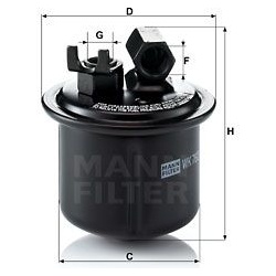 kuro filtras
                                MANN-FILTER                                                WK76/2, MANN-FILTER, 