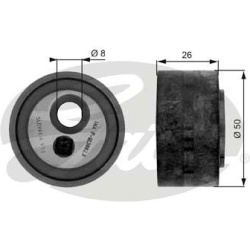 įtempiklio skriemulys, V formos rumbuotas diržas DriveAlign™
                                GATES                       