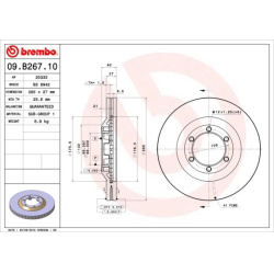 stabdžių diskas (1vnt) PRIME LINE
                                BREMBO                                                09.