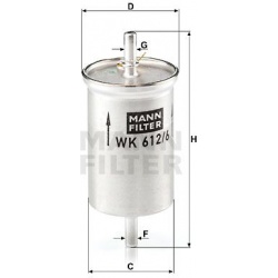 kuro filtras
                                MANN-FILTER                                WK612/6, MANN-FILTER, WK612/6, auto d