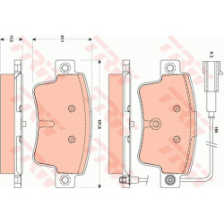 stabdžių trinkelių rinkinys, diskinis stabdys
                                TRW                                         