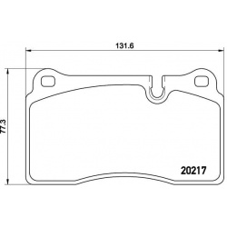 stabdžių trinkelių rinkinys, diskinis stabdys PRIME LINE
                                BREMBO                           