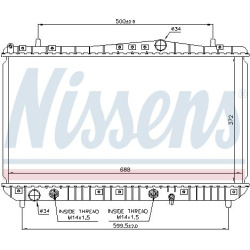 Aušinimo radiatorius
                                NISSENS                                                61665, NISSENS, 