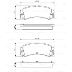 stabdžių trinkelių rinkinys, diskinis stabdys
                                BOSCH                                       