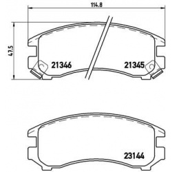 stabdžių trinkelių rinkinys, diskinis stabdys PRIME LINE
                                BREMBO                           