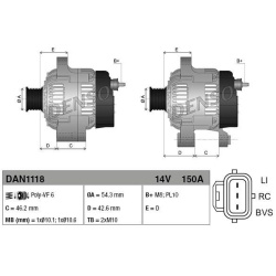 kintamosios srovės generatorius
                                DENSO                                DAN1118, DENSO, DAN1118