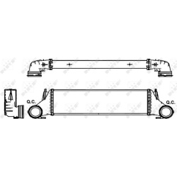 tarpinis suslėgto oro aušintuvas, kompresorius
                                NRF                                         