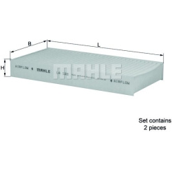 Filtras salono
                                MAHLE                                                LA122/S, MAHLE, LA122S, a