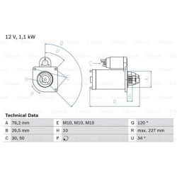 Starteris
                                BOSCH                                                0986017060, BOSCH, 0986017060,