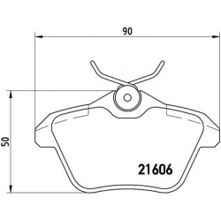 stabdžių trinkelių rinkinys, diskinis stabdys PRIME LINE
                                BREMBO                           