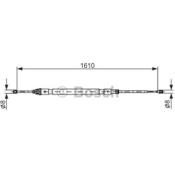 trosas, stovėjimo stabdys
                                BOSCH                                                1987477238, B
