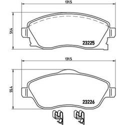 stabdžių trinkelių rinkinys, diskinis stabdys PRIME LINE
                                BREMBO                           