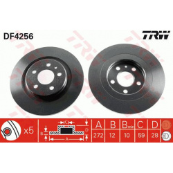 stabdžių diskas (1vnt)
                                TRW                                                DF4256, TRW, DF42