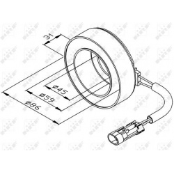 Ritė, magnetinė sankaba (kompresorius)
                                NRF                                                3