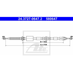 trosas, stovėjimo stabdys
                                ATE                                                24.3727-0647.2,