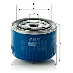 alyvos filtras
                                MANN-FILTER                                                W914/2, MANN-FILTER