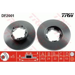 stabdžių diskas (1vnt)
                                TRW                                                DF2001, TRW, DF20