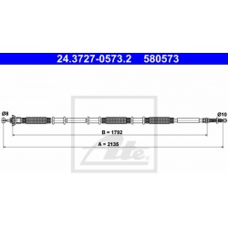trosas, stovėjimo stabdys
                                ATE                                                24.3727-0573.2,