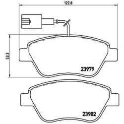 Stabdžių trinkelių rinkinys, diskinis stabdys PRIME LINE
                                BREMBO                           