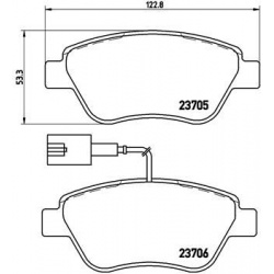 stabdžių trinkelių rinkinys, diskinis stabdys PRIME LINE
                                BREMBO                           