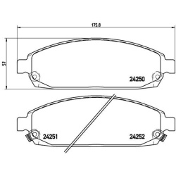 stabdžių trinkelių rinkinys, diskinis stabdys PRIME LINE
                                BREMBO                           