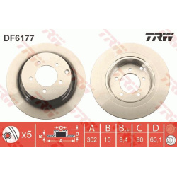 stabdžių diskas (1vnt)
                                TRW                                                DF6177, TRW, DF61