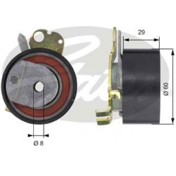 įtempiklio skriemulys, paskirstymo diržas PowerGrip™
                                GATES                               