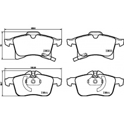 stabdžių trinkelių rinkinys, diskinis stabdys PRIME LINE
                                BREMBO                           