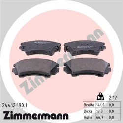 stabdžių trinkelių rinkinys, diskinis stabdys
                                ZIMMERMANN                                24