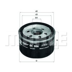 Filtras tepalo
                                MAHLE                                                OC306, MAHLE, OC306, auto